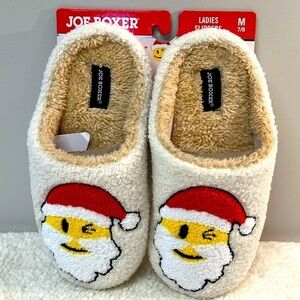 Joe Boxer Festive Santa Claus Slide Slippers Women's Size: 7/8